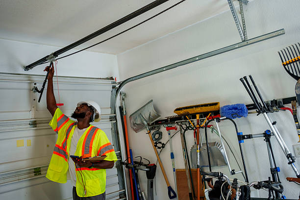 Professional Garage Door Roller Replacement technician working in Fulton County County, GA